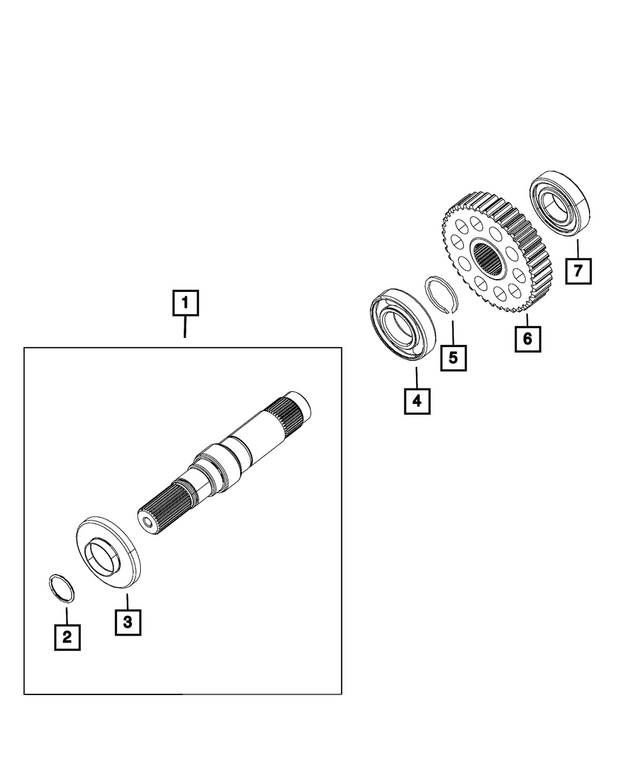 68055260AB - Transfer Case and Power Transfer Unit: Output Shaft Bearing for Mopar Image