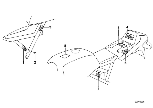 71212322301 - : Label "Tire Pressure" for BMW-Motorrad Image