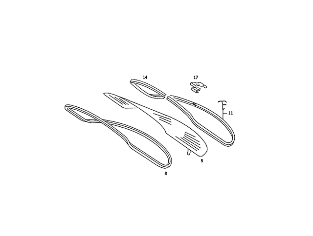 1266701680 - Windows: Rear Window for Mercedes-Benz Image image
