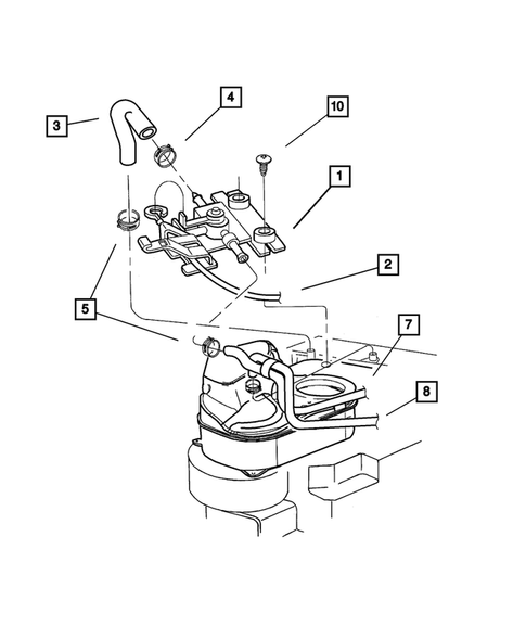 Air Conditioner and Heater Plumbing for 2002 Dodge Viper #1