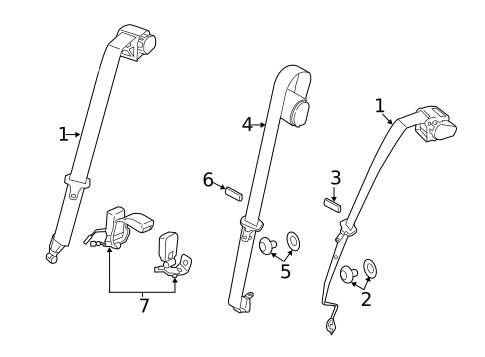 Rear Seat Belts for 2016 BMW 328i xDrive #1