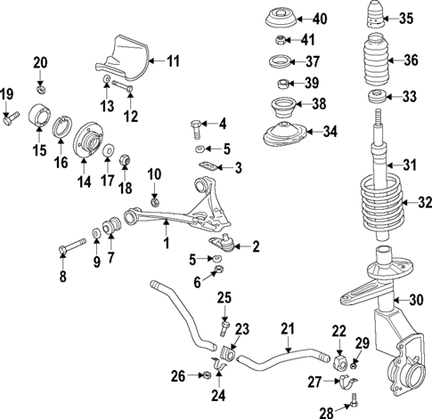 Suspension Components for 1984 Audi Quattro #1
