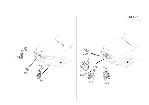 Horn and Outside Temperature Display for 1995 Mercedes-Benz E300 #0