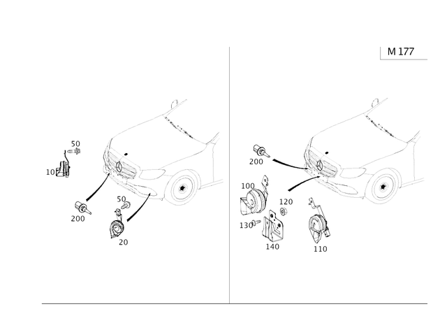 2135425000 - Electrical Equipment and Instruments: Horn for Mercedes-Benz: CLS450, CLS53 AMG, E300, E350, E400, E43 AMG, E450, E53 AMG Image image