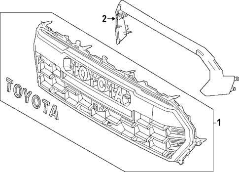 Grille & Components for 2025 Toyota Tacoma #2