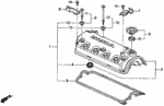 90011P2A000 - Engine: BOLT A, HEAD COVER for Honda Image
