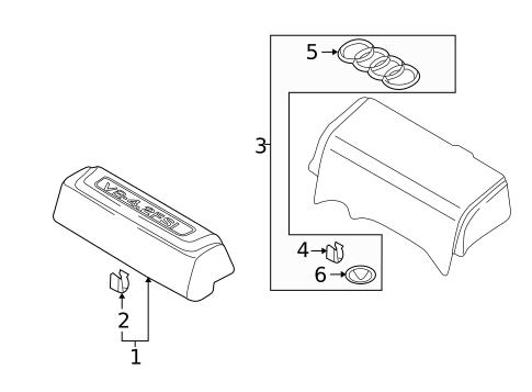 Hardware, Fasteners & Fittings for 2008 Audi A8 Quattro #1