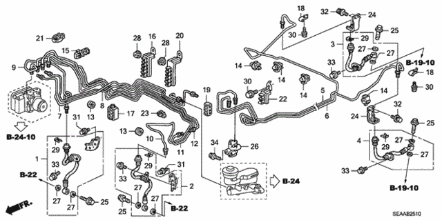 Brake Lines (VSA) for 2008 Acura TSX #0