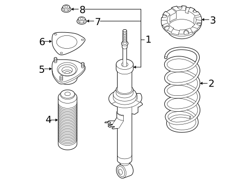 Struts & Components for 2016 INFINITI QX50 #1
