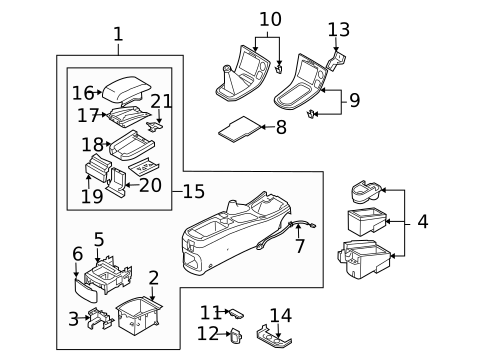 Center Console for 2003 Nissan Maxima #0
