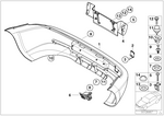 51120307541 - : Bumper Trim Panel, Primed, Rear for BMW Image