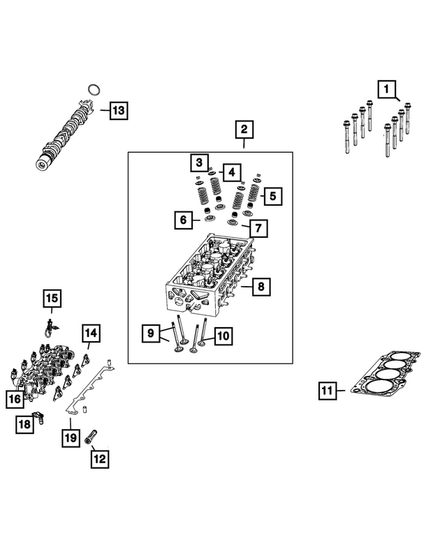 68440264AA - 1.3L Turbo; Engine: Cylinder Head Bolt for Mopar Image