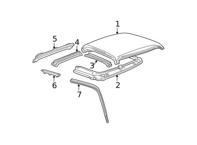8L5Z1351223A - Body: Weatherstrip for Ford Image