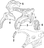 F7CZ5427858AA - Body: Inner Quarter Panel for Ford: Escort | Mercury: Tracer Image