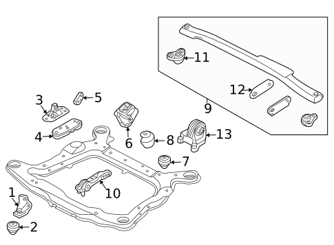 Engine & Trans Mounting for 2003 Volvo XC90 #0