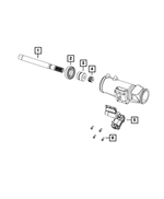 68644042AA - Front Axle; American Axle 235 MM Single Rear Wheel; Differential and Drive Line: Axle Intermediate Shaft for Ram: 2500, 3500 Image