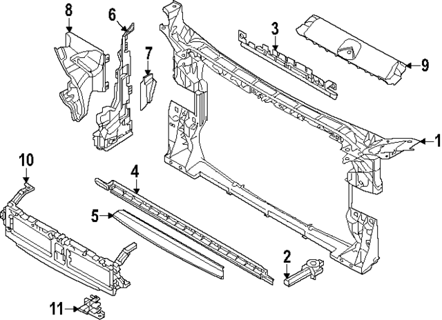 8W6121292B - Body: Air Duct for Audi Image