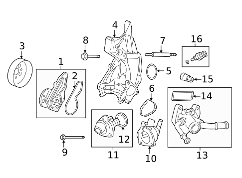 Water Pump for 2015 Honda Crosstour #0