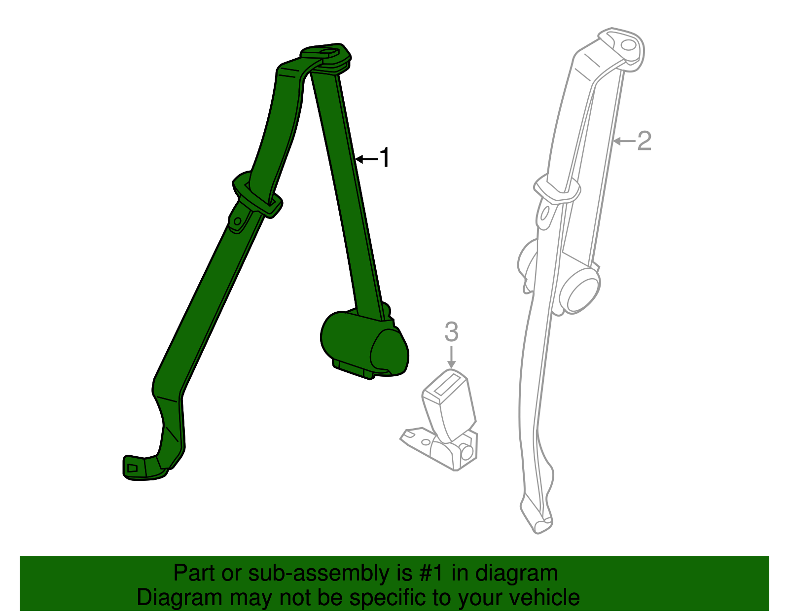 Seat Belt Assembly - BMW (72117289352)