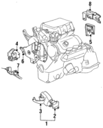 5272099 - Engine: Front Mount for Chrysler: LeBaron | Dodge: Caravan, Daytona, Grand Caravan, Spirit Image