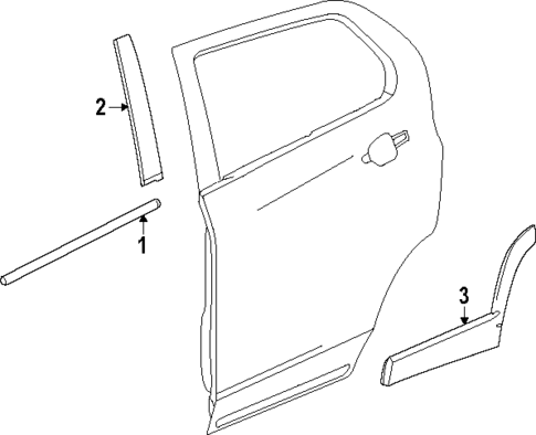 Exterior Trim - Rear Door for 2025 Chevrolet Equinox #0