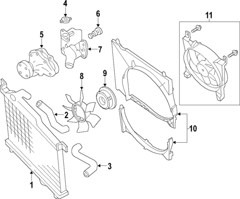 Radiator & Components for 2014 Nissan Armada #1