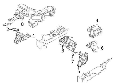 Engine & Trans Mounting for 2004 Volkswagen Golf #0
