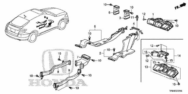 Duct for 2012 Honda Crosstour #0
