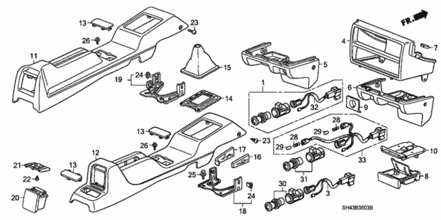 Console for 1991 Honda Civic #0