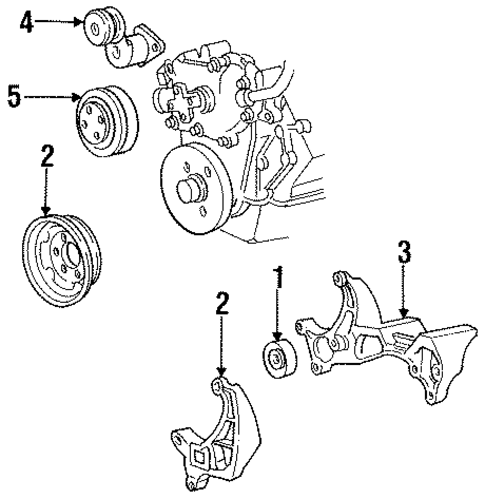 Belts & Pulleys for 1997 Jeep Grand Cherokee #1