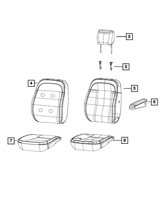 68236634AA - Interior Trim: Front Seat Back Foam for Ram: ProMaster 1500, ProMaster 2500, ProMaster 3500 Image