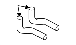 254122E100 - : 2005-2009 Hyundai Tucson - Lower Hose for Hyundai: Tucson Image