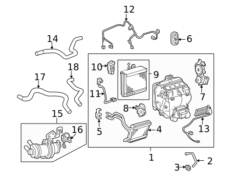 Evaporator & Heater Components for 2007 Toyota Camry #3