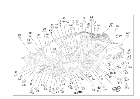 Expansion Plugs, Grommets for 2016 Mercedes-Benz S550e #0