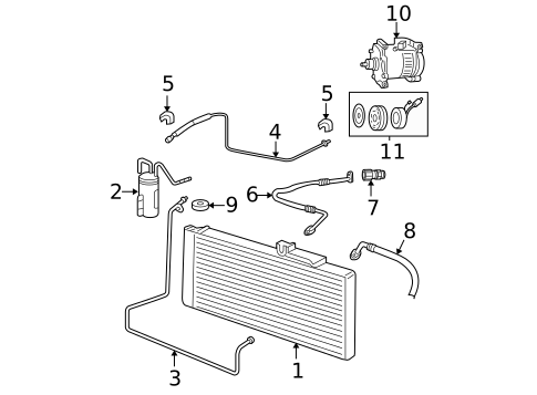 Condenser, Compressor & Lines for 2008 Dodge Ram 1500 #0