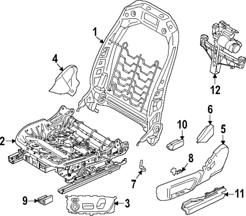 Front Seat Components for 2024 BMW M8 #3