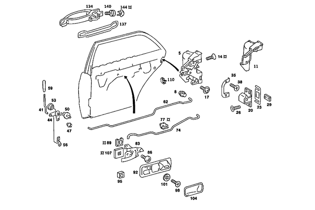 1267300135 - Doors: Door Lock for Mercedes-Benz Image image
