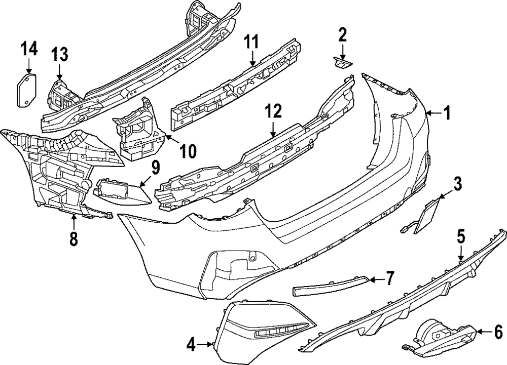 Genuine BMW 51-12-8-078-601 | Trim Panel Bumper Rear Bottom