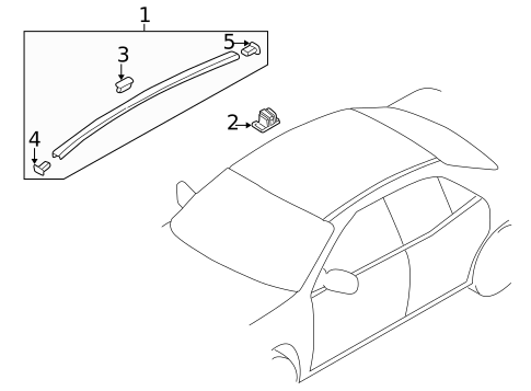 Exterior Trim - Roof for 2003 Mazda Protege5 #1