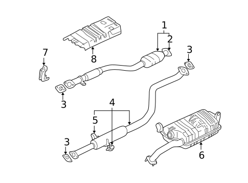 Exhaust Components for 2006 Hyundai Elantra #0