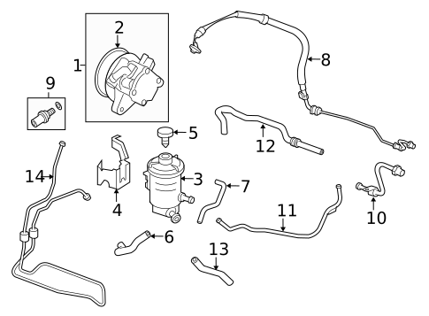 Pump & Hoses for 2012 Honda Crosstour #0