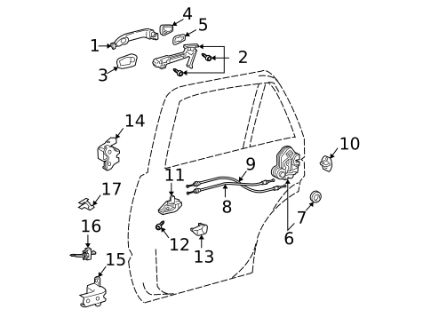 Lock & Hardware for 2007 Lexus RX350 #1