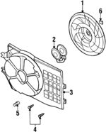 6500377 - Cooling System: Motor Retainer for Chrysler: Concorde, E Class, Executive Sedan, Imperial, Laser, LeBaron, LHS, New Yorker, Sebring, TC Maserati, Town &amp; Country | Dodge: 600, Caravan, Charger, Daytona, Dynasty, Grand Caravan, Intrepid, Lancer, Mini Ram, Omni, Rampage, Shadow, Spirit, Stratus, Viper Image