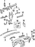 XF5Z1204320AAA - Body: Instrument Panel for Mercury: Villager Image