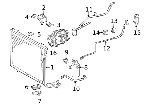 Condenser, Compressor & Lines for 2007 Chrysler Crossfire #0