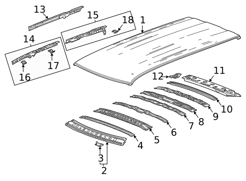 Roof & Components for 2025 Chevrolet Suburban #1