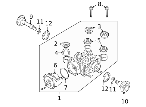 Axle & Differential for 2017 Volkswagen Tiguan Limited #0