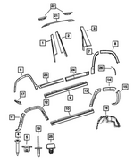 6510974AA - Exterior Ornamentation: Screw, Right for Mopar Image