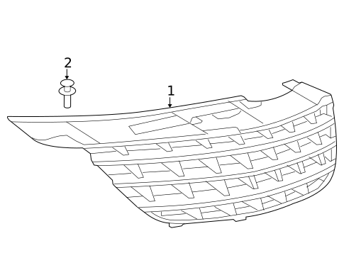 Grille & Components for 2010 Chrysler Sebring #0