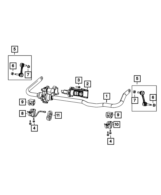 « 68251634AE –  : Avant Barre Stabilisatrice pour Mopar Image »